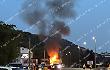 Camion in fiamme sulla superstrada Cassino-Formia