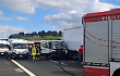 Scontro tra un tir e un camion in autostrada: soccorsi sul posto