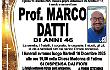 Addio al professore Marco Datti
