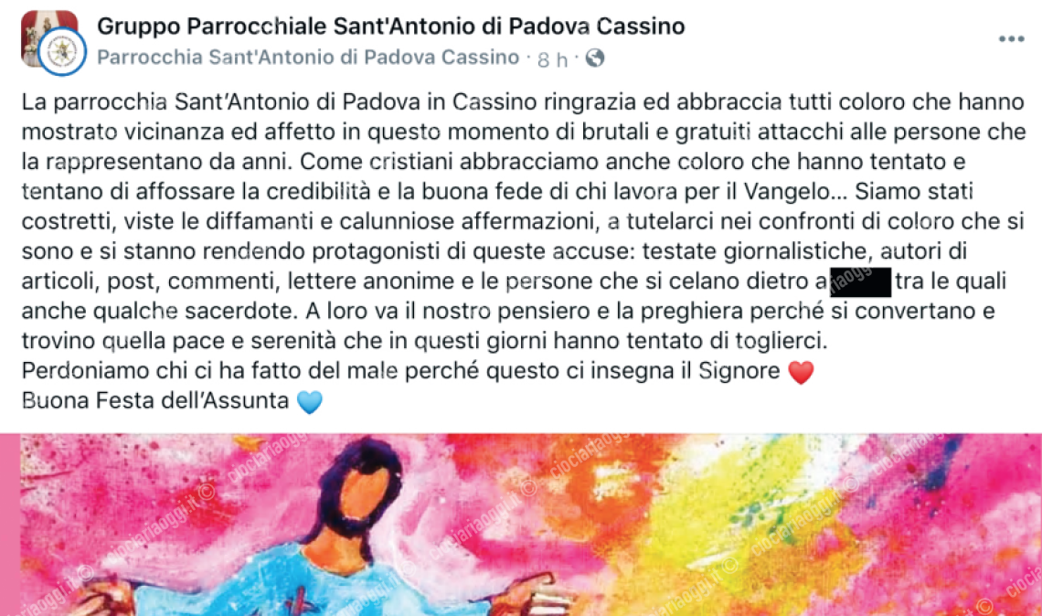 Lettere, veleni e accuse social. Il caso della parrocchia di Sant'Antonio