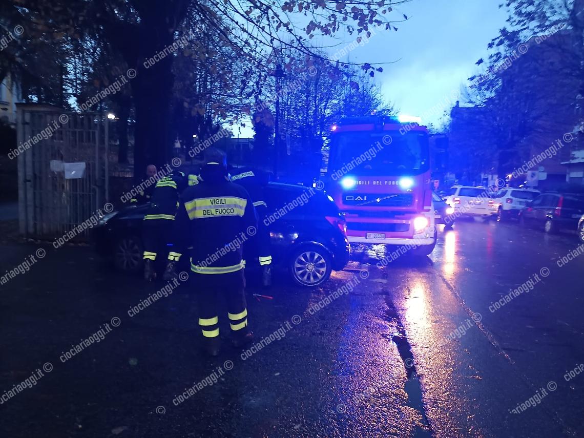 Intervento dei vigili del fuoco ad Anagni