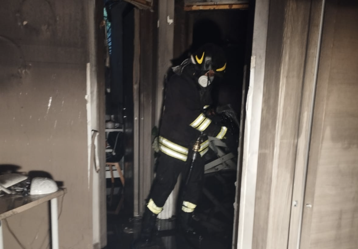 Incendio a Villa Latina