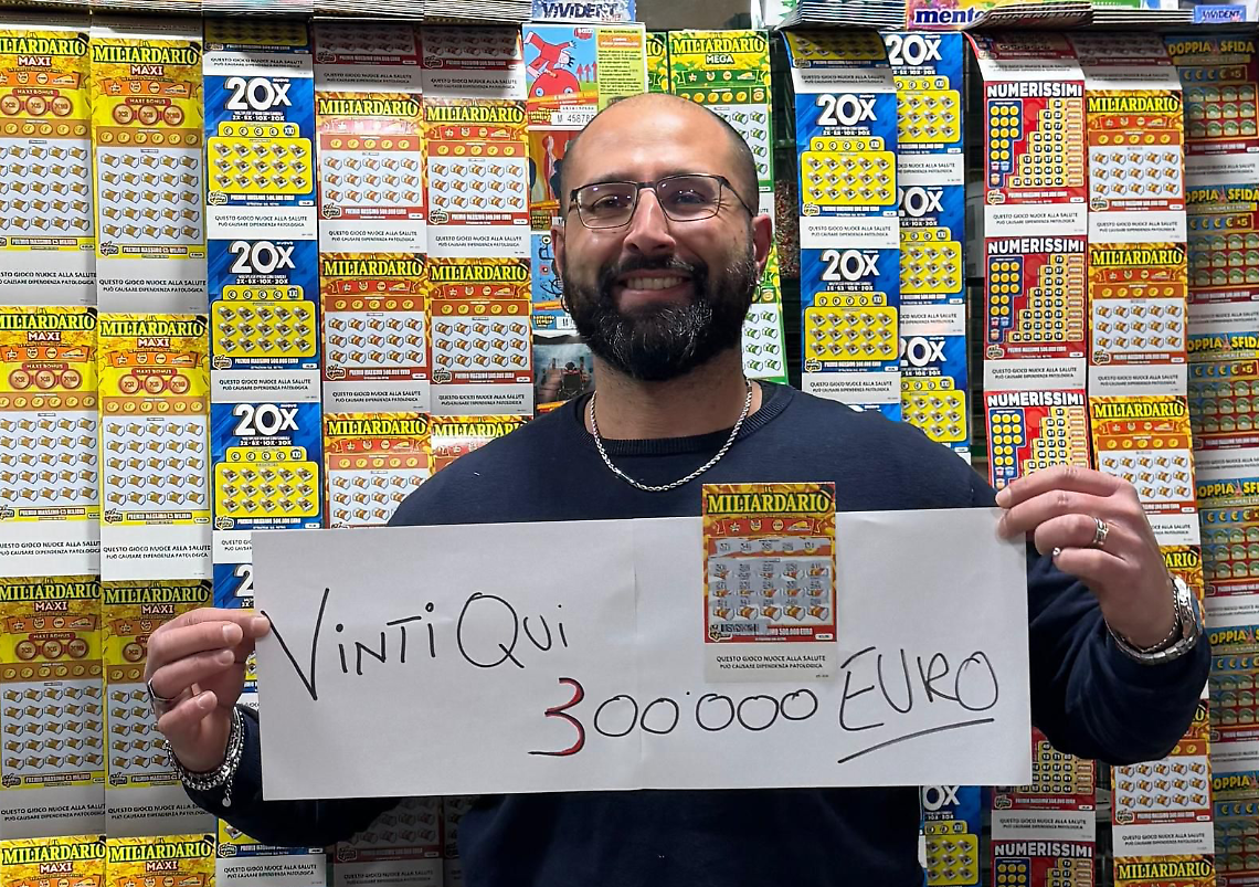 300.000 euro vinti con un Gratta e vinci