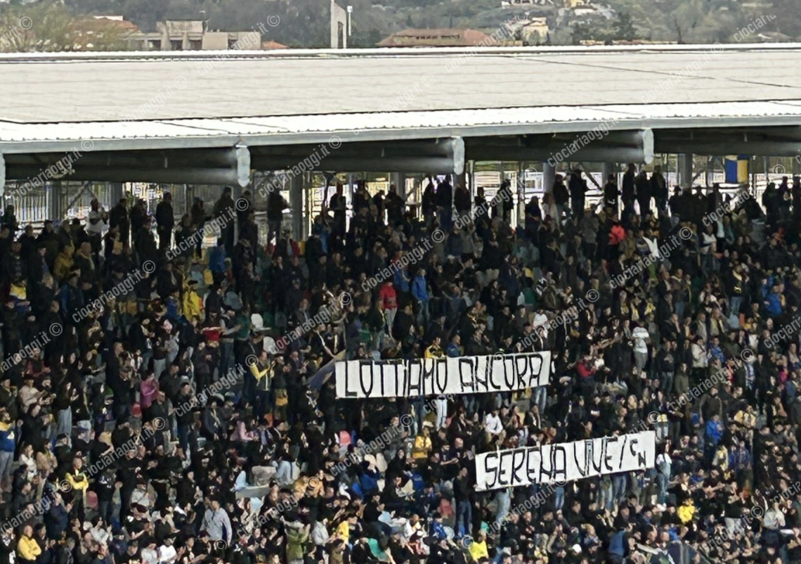 Striscione della Nord per Serena Mollicone