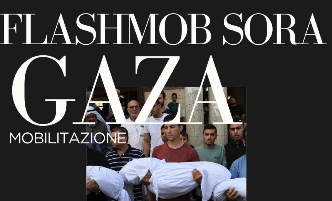 Un flashmob a sostegno di Gaza
