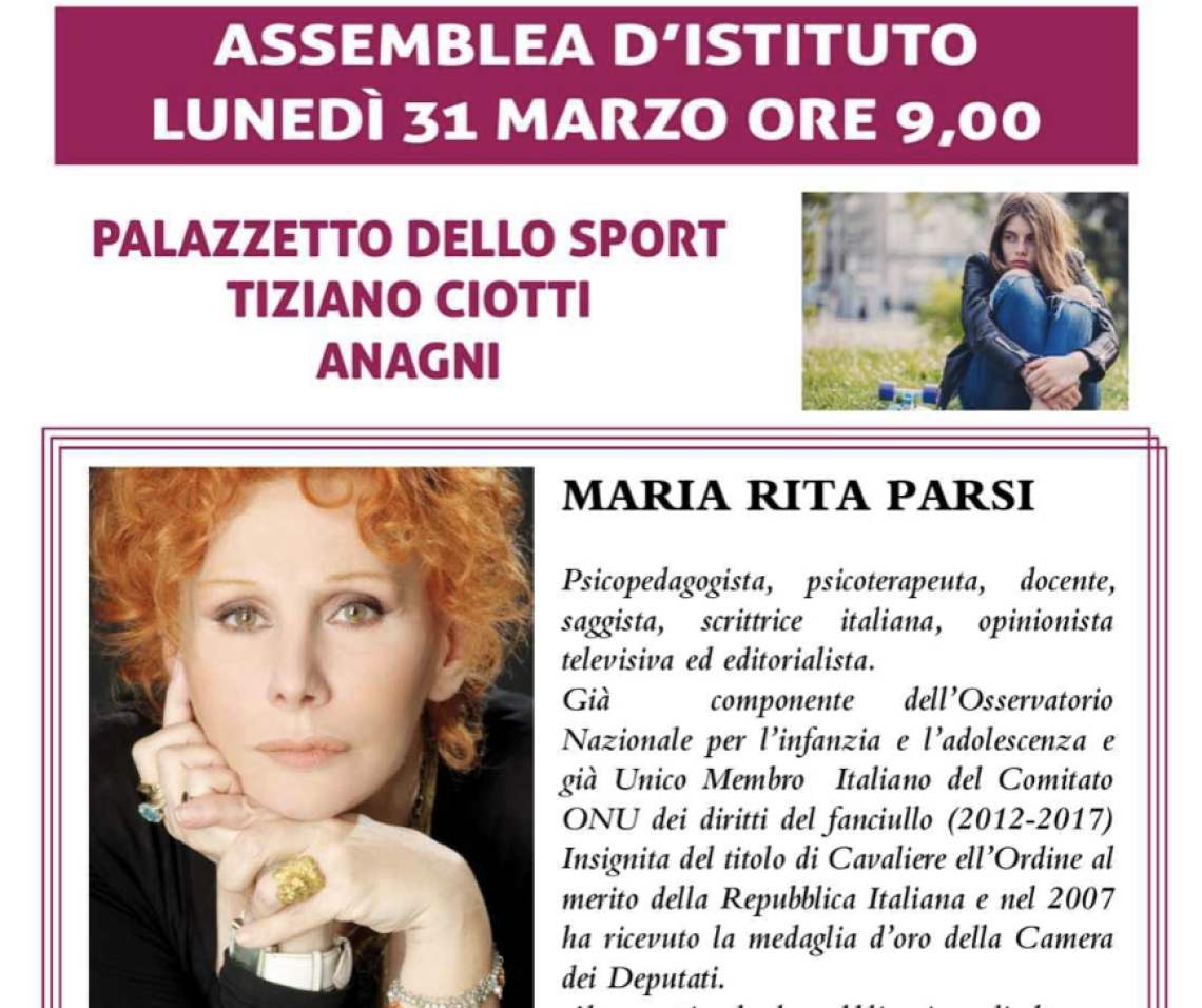 Maria Rita Parsi incontra gli studenti ciociari