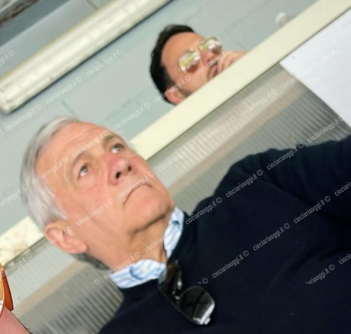 Antonio Tajani torna a Ferentino per la partita del figlio Filippo