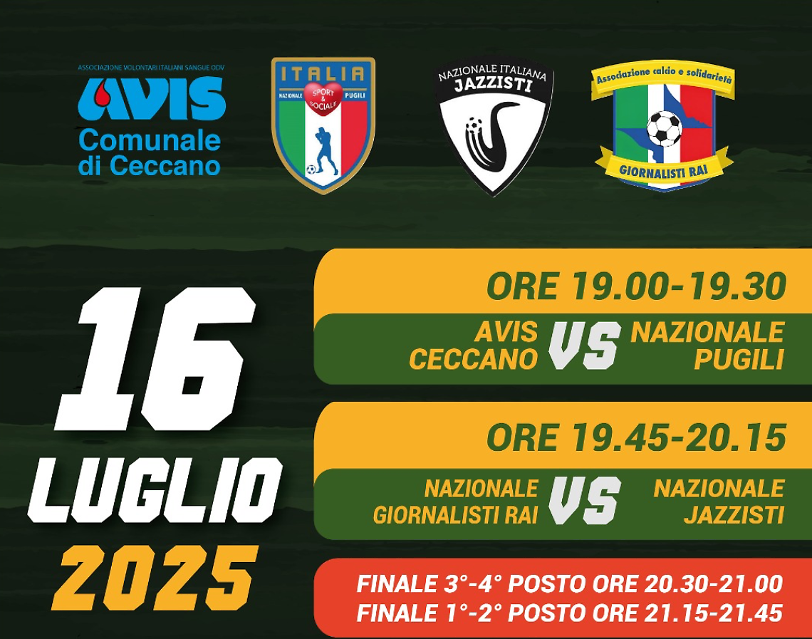 "Un calcio per la vita - Un gol per la solidarietà". L'iniziativa dell'AVIS