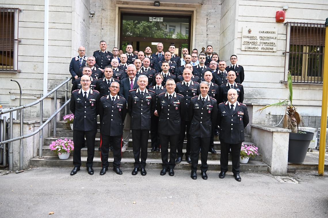 Il Generale Iacobelli in visita al comando provincia