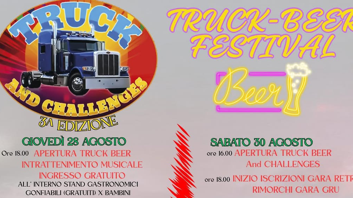 Tutto pronto per il "Truck Beer Festival". Quattro giorni di divertimento 