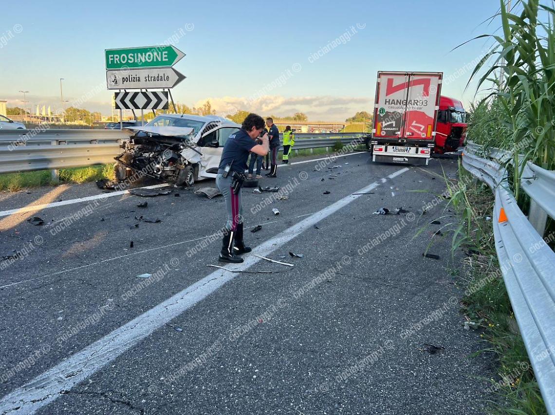 Incidente al casello di Frosinone. Chiusa l'uscita