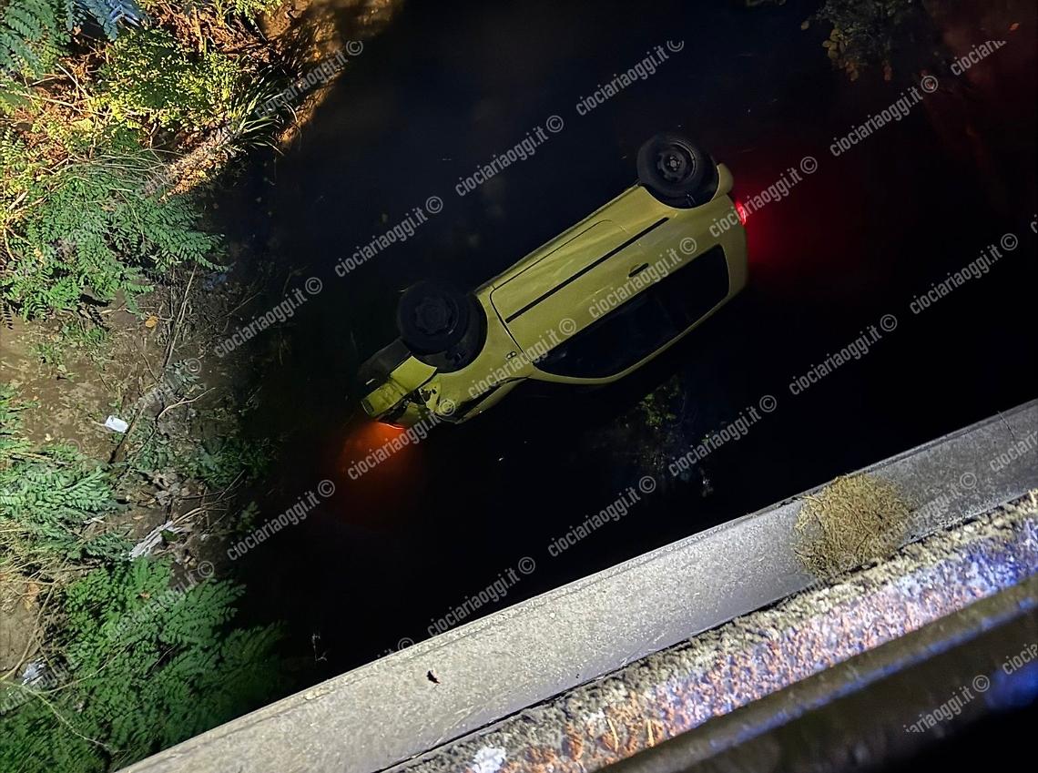 Auto esce fuori strada e precipita sul prato sottostante: quattro ragazze in ospedale