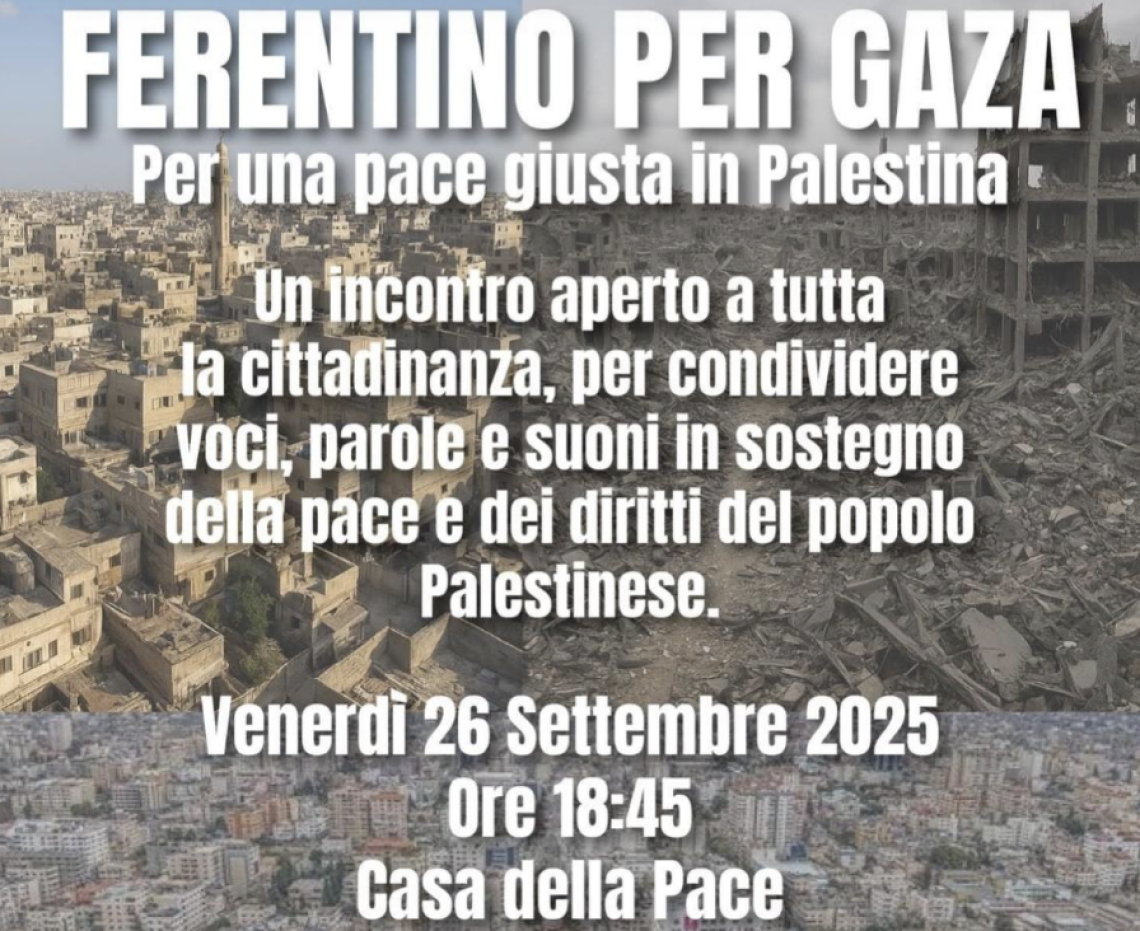 Ferentino scende in piazza per Gaza
