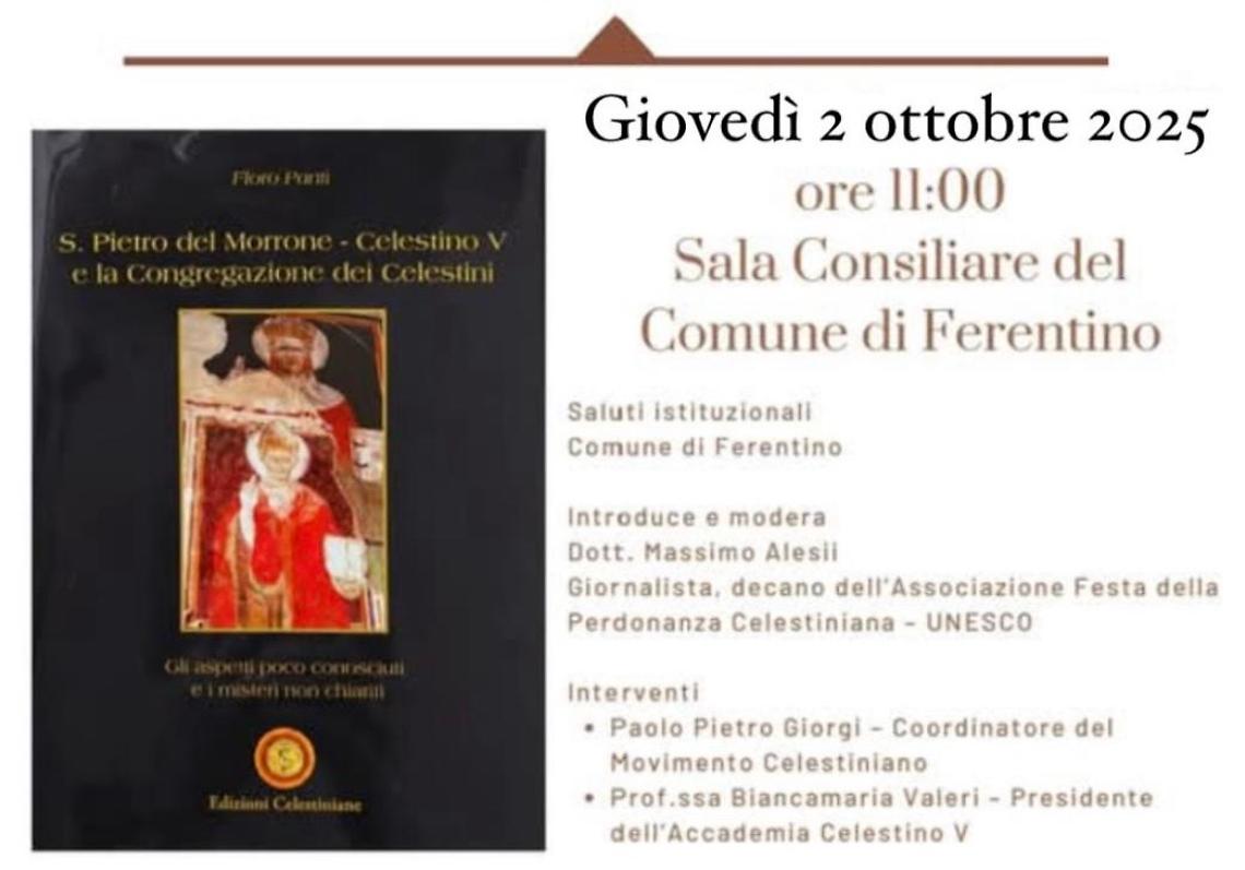 Floro Panti presenta il libro “San Pietro del Morrone-Celestino V e la Congregazione dei Celestini” 