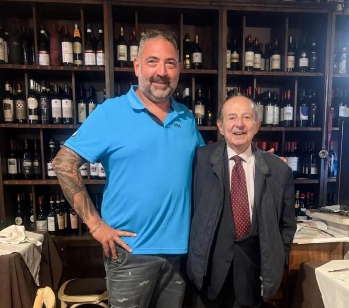 Giancarlo Magalli va a mangiare da "Osteria Volsci"