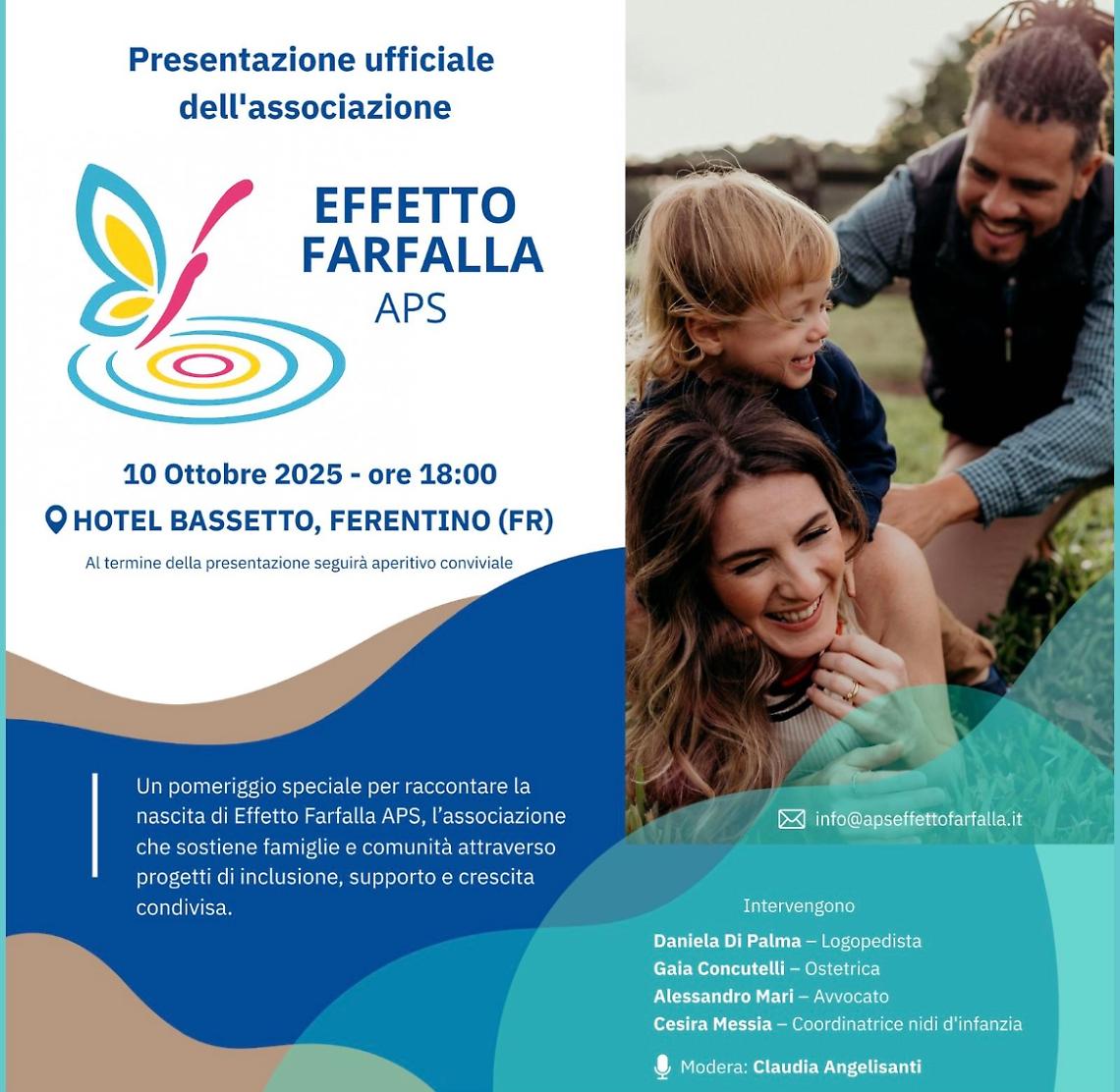 Sociale, nasce l’ associazione “Effetto Farfalla Aps”