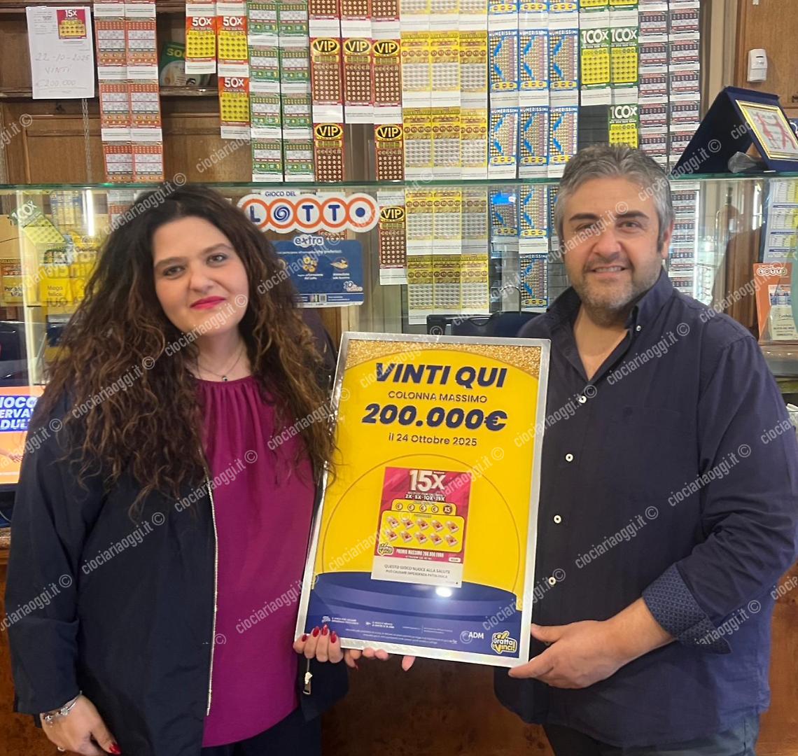 Vinti 200 mila euro al Rosy Bar di Patrica 