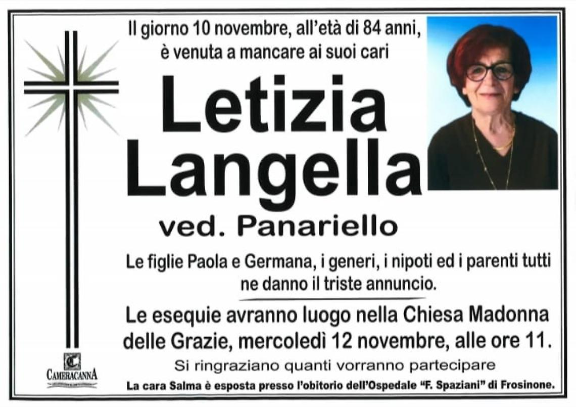 Domani l'addio a Letizia Langella al santuario Madonna delle Grazie 