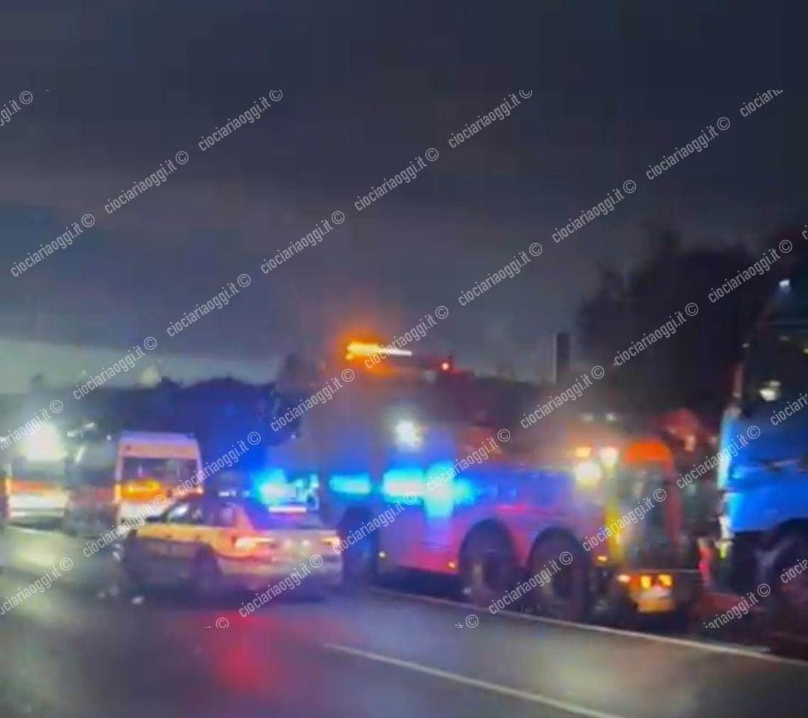 Incidente in A1: lunghe code di traffico tra Anagni e Valmontone 