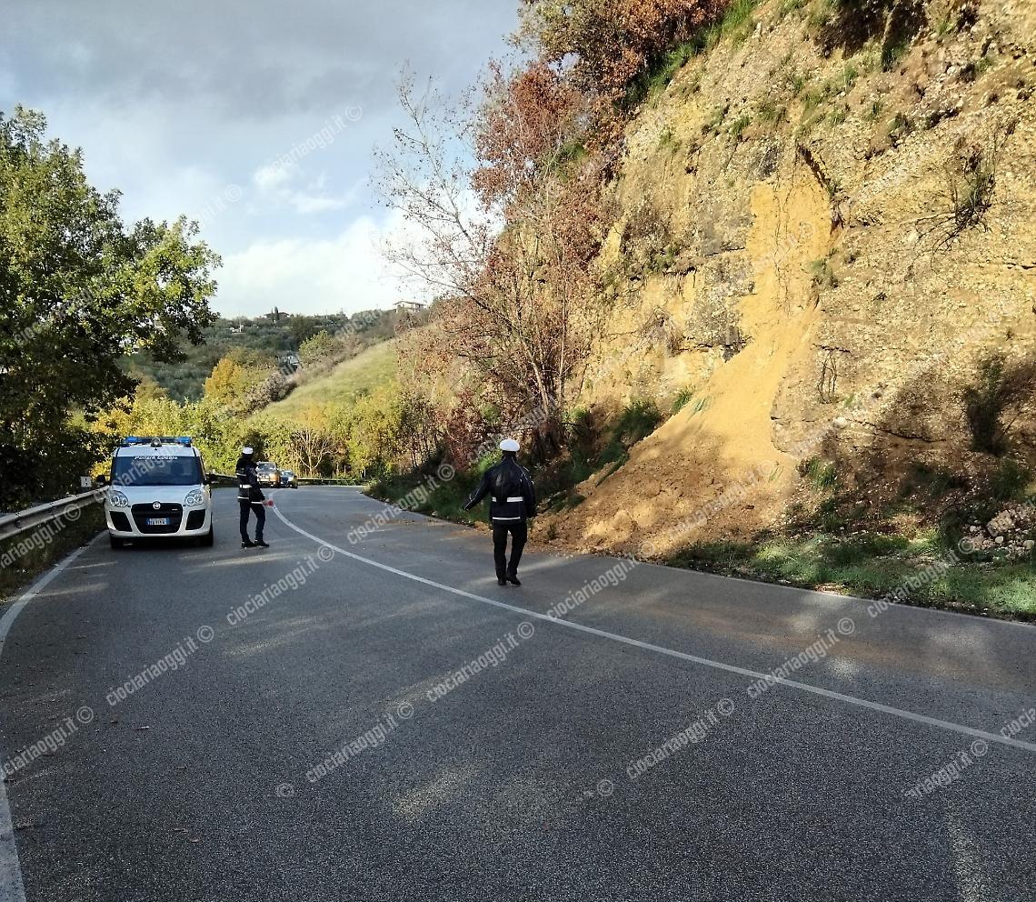 Movimento franoso: la montagna cede a "Scannacapre"