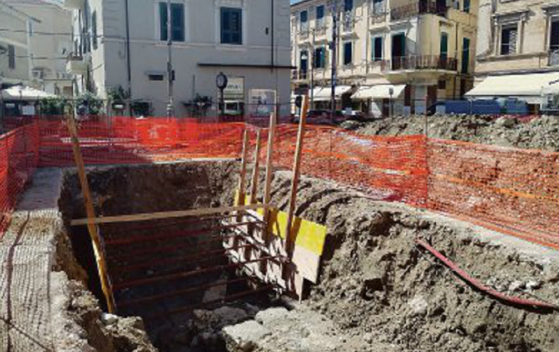 Sora, sotto piazza Palestro riemerge un tempio romano 