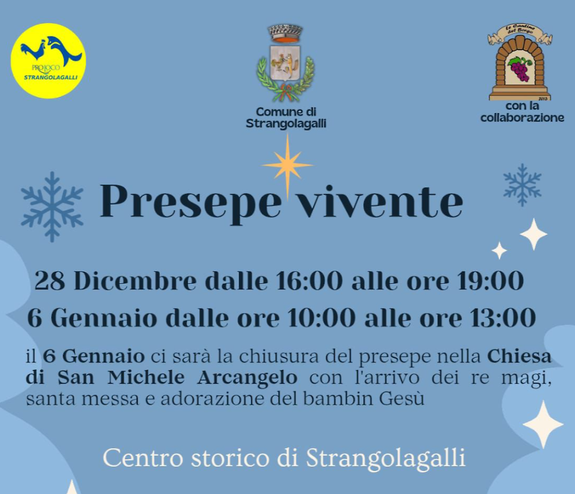 Strangolagalli, due giorni di presepe vivente