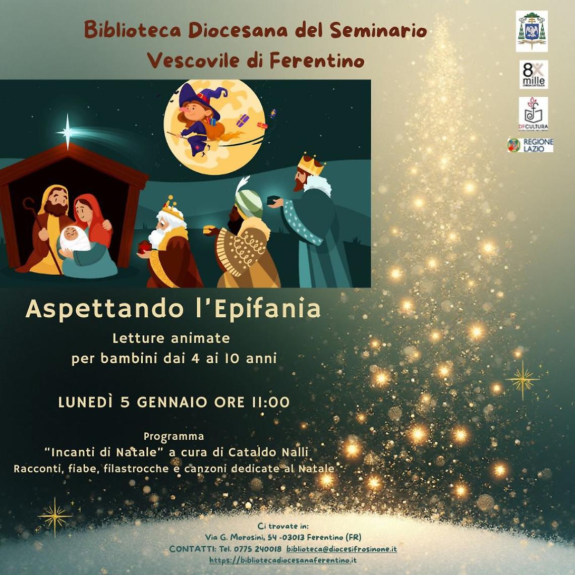 &ldquo;Aspettando l&rsquo;Epifania&rdquo;: musica, filastrocche e letture insieme ai pi&ugrave; piccoli