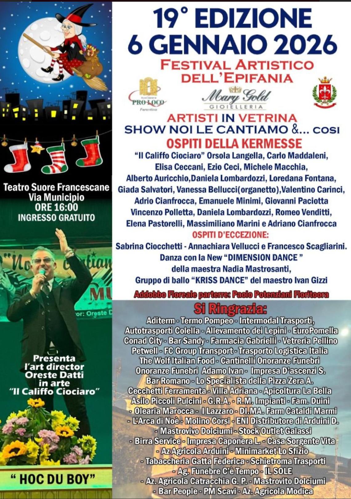 &ldquo;Festival artistico dell&rsquo;Epifania&rdquo;: al via la diciannovesima edizione