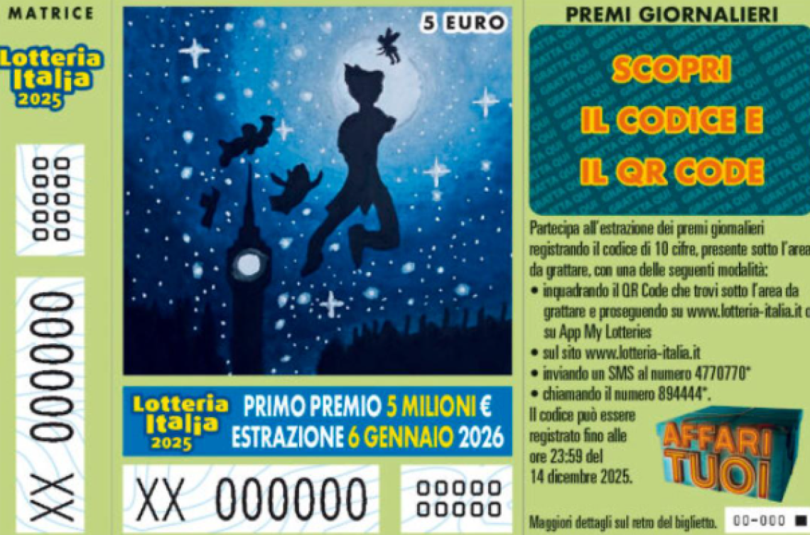 Lotteria Italia 2025, in Ciociaria distribuiti 160.000 euro 