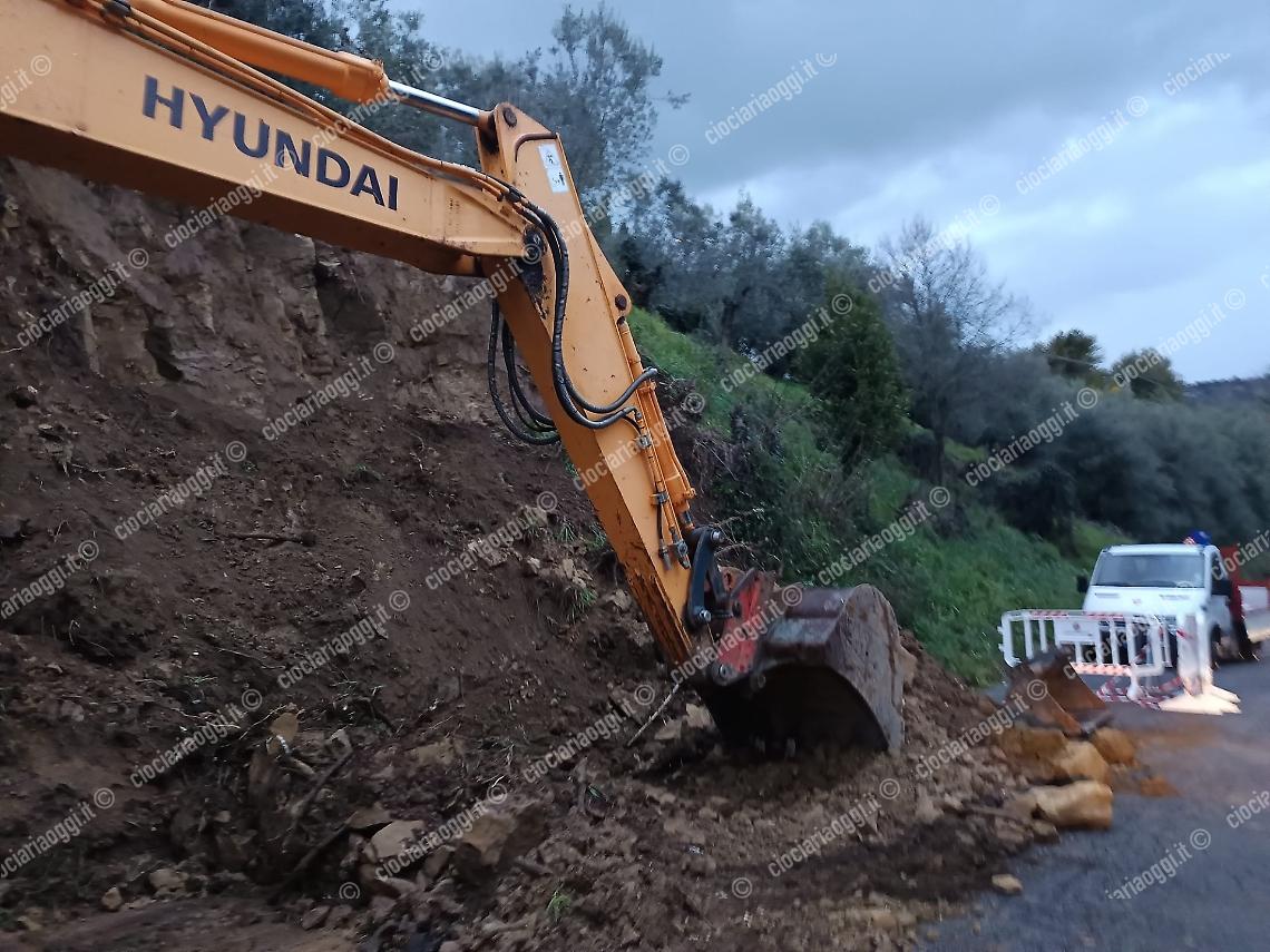Grossa frana sull'Anagni-Acuto 