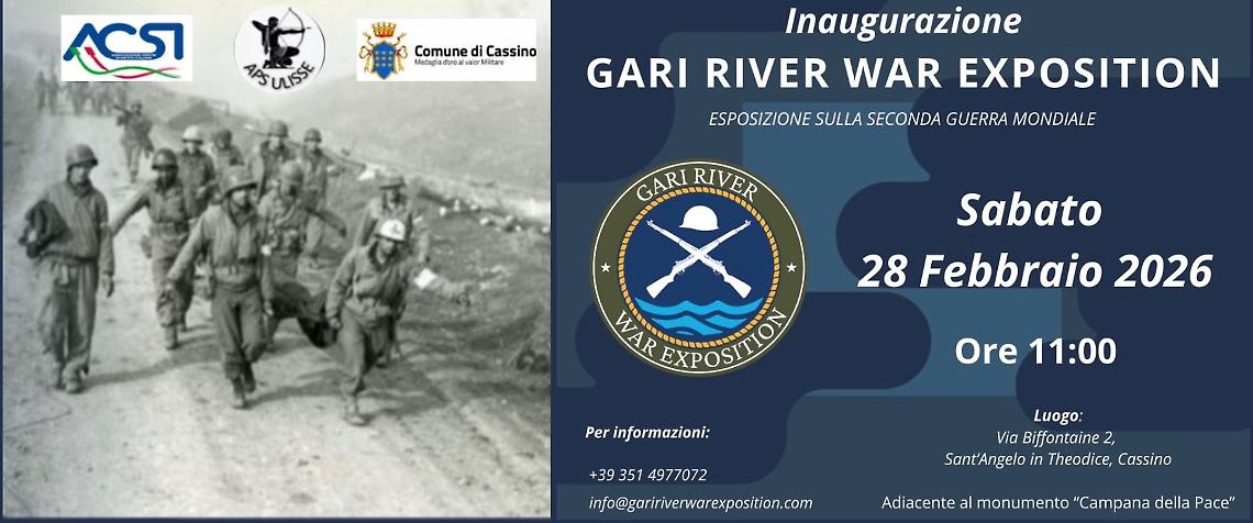 Battaglia del fiume Gari, domani l'inaugurazione dell'esposizione 