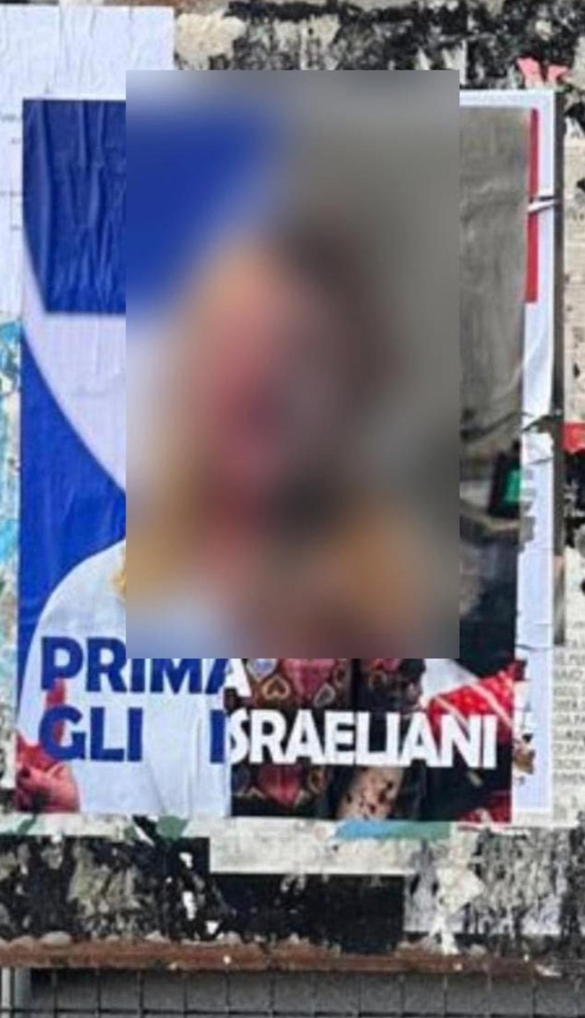 Manifesti contro la premier Meloni affissi in centro