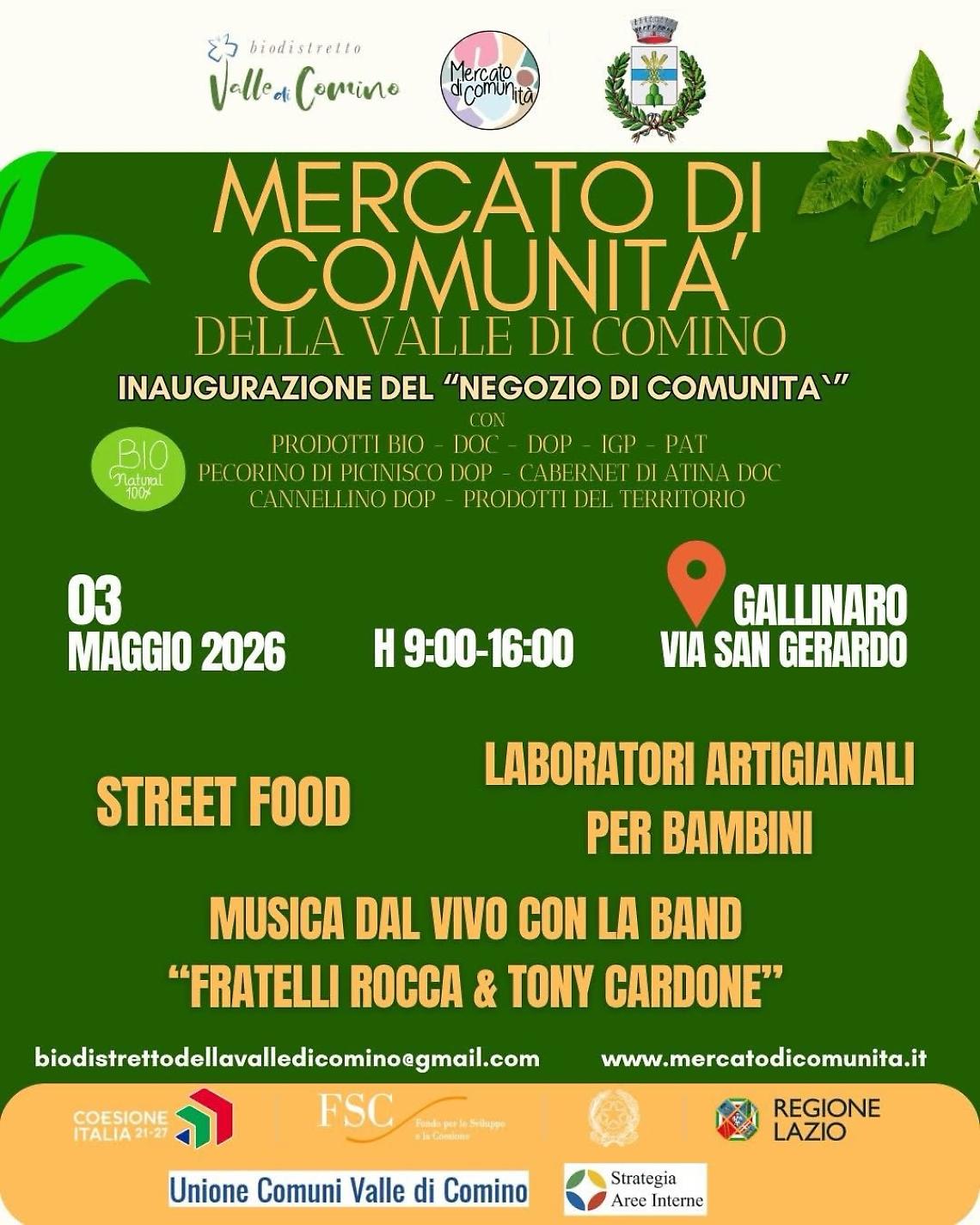 A Gallinaro nasce il primo "Negozio di Comunit&agrave;"