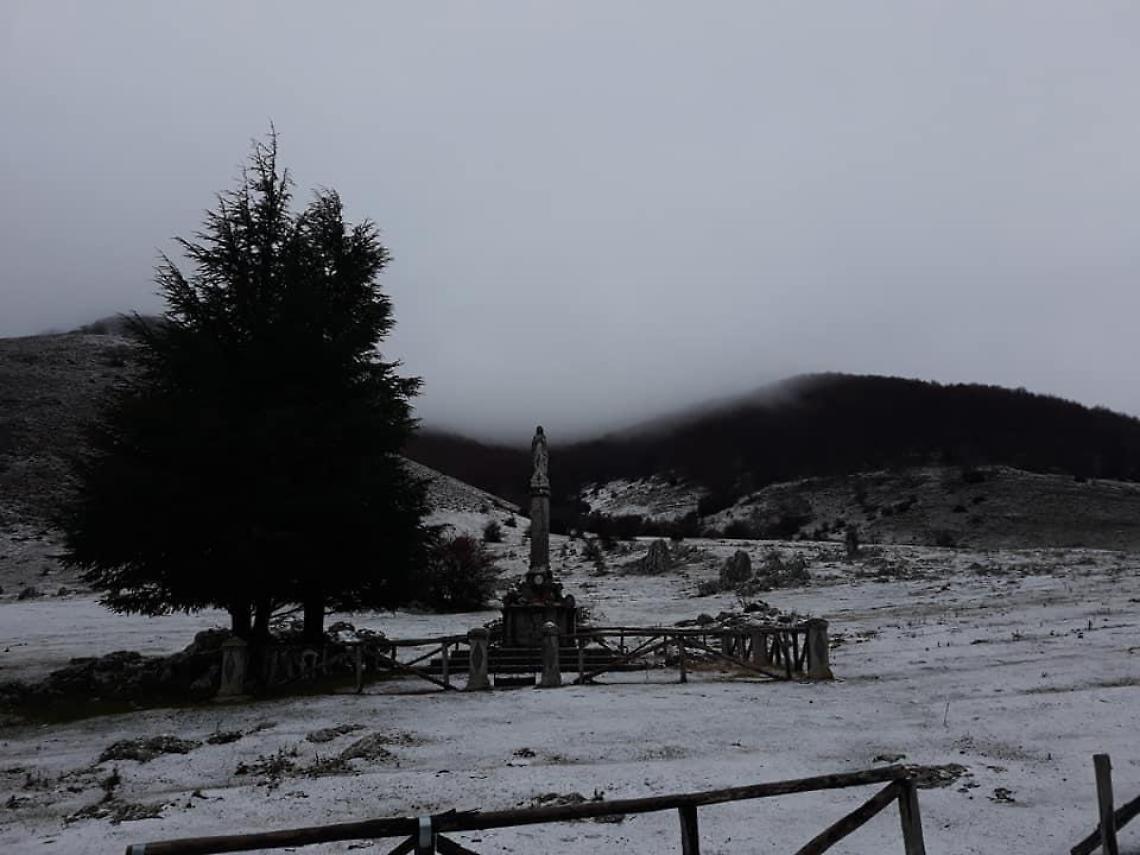 Maltempo, risveglio imbiancato in Ciociaria: neve anche a Prato di Campoli