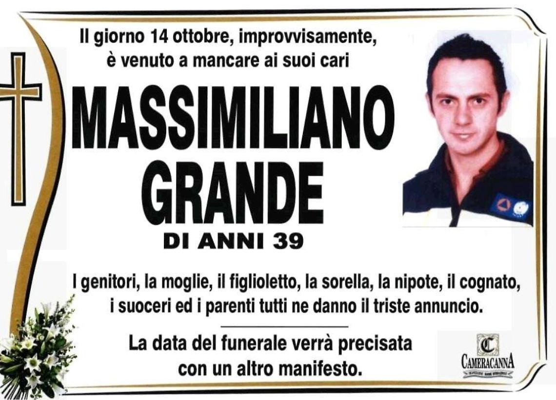 Trovato morto nella sua abitazione: dolore per la scomparsa di Massimiliano Grande