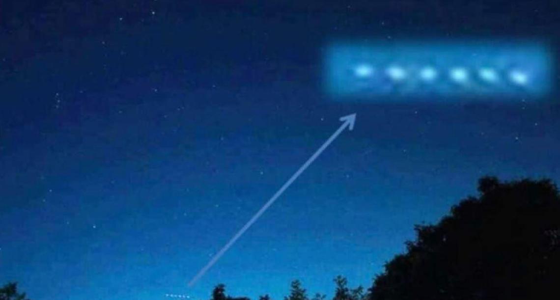 Sei oggetti volanti non identificati in una foto scattata a Casamari nel 2018