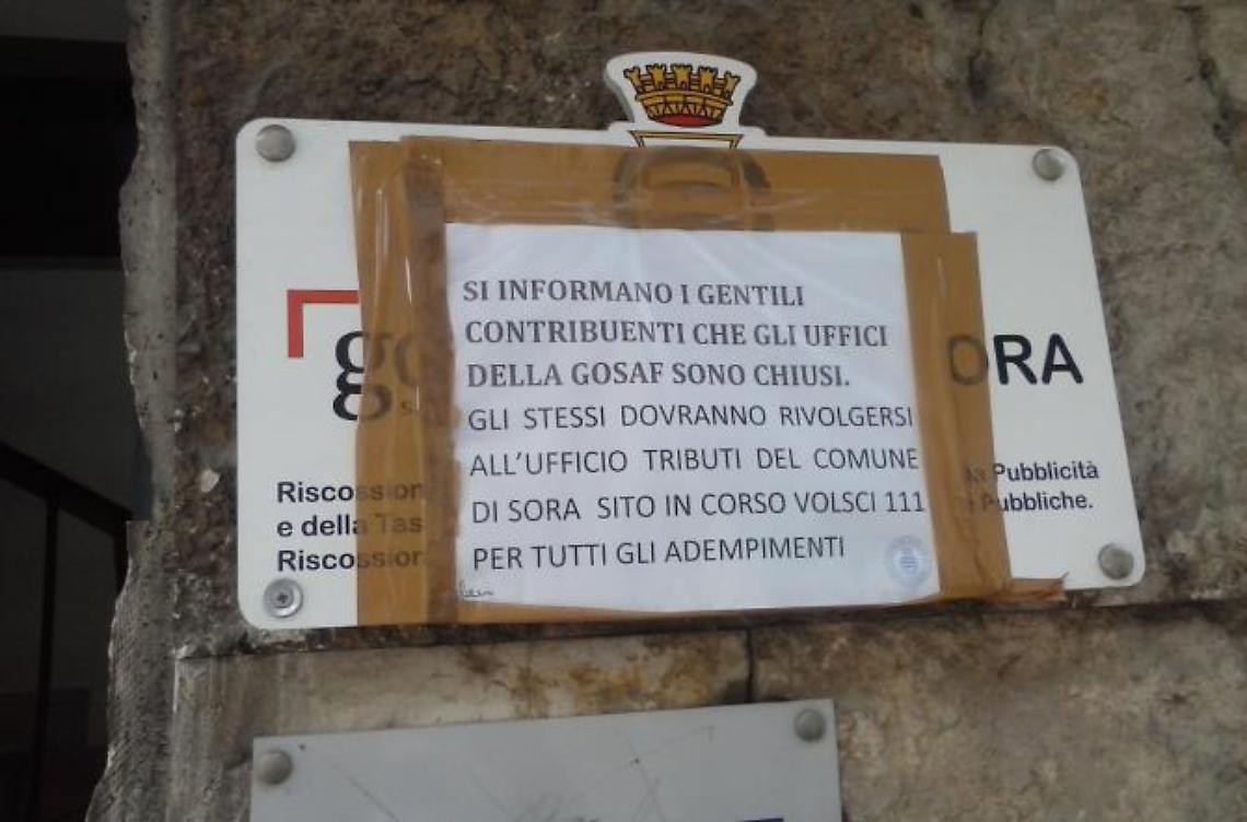 Gosaf addio: a riscuotere i tributi<br>arrivano i toscani