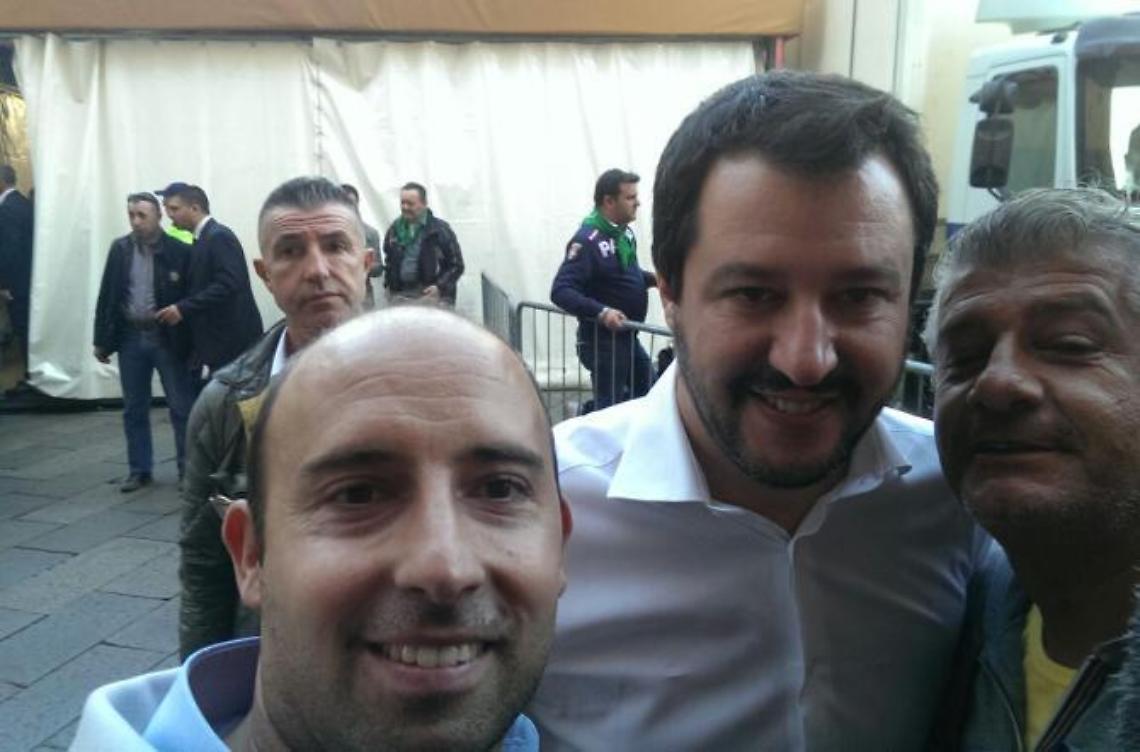 Matteo Salvini a Cassino <br>La promessa a Picano