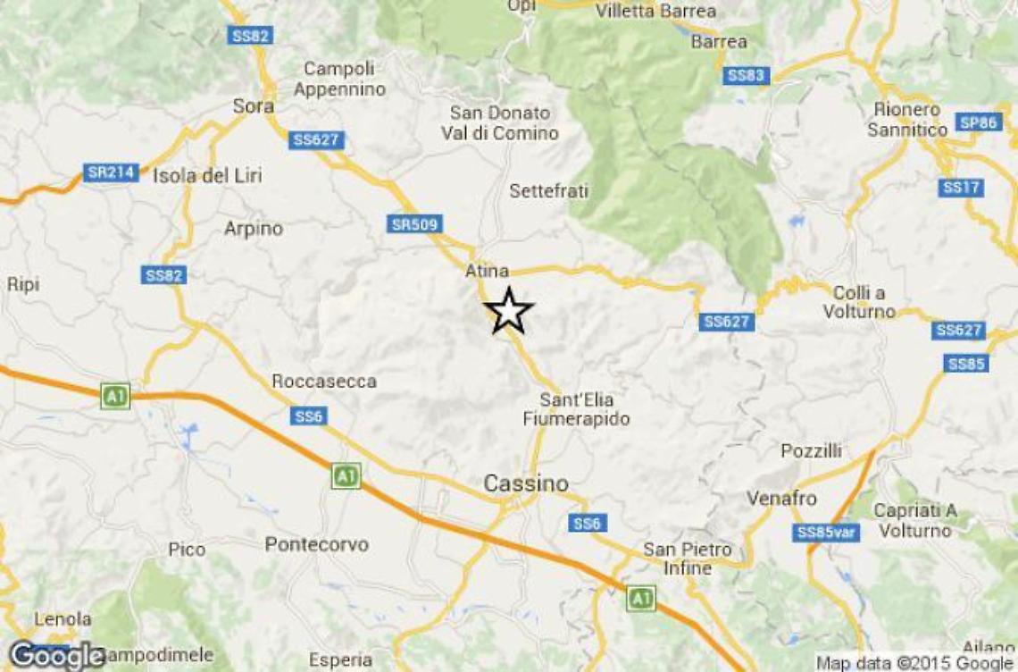 Nuova scossa di terremoto nel Cassinate, sisma di magnitudo 2.0