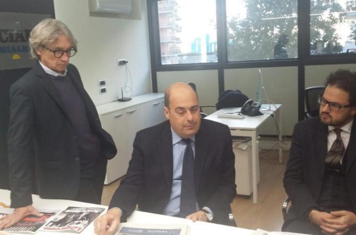Il governatore Nicola Zingaretti visita la redazione di Ciociaria Oggi