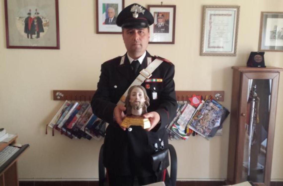 Recuperata la testa di San Rocco, denunciato un uomo