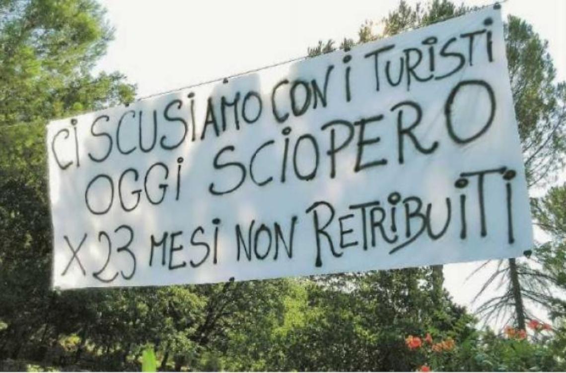 Lavoratori senza stipendio. Il caso delle grotte in assise<br>
