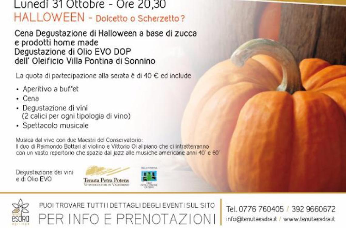 "Dolcetto o scherzetto?": cena degustazione di Halloween presso la Tenuta Esdra