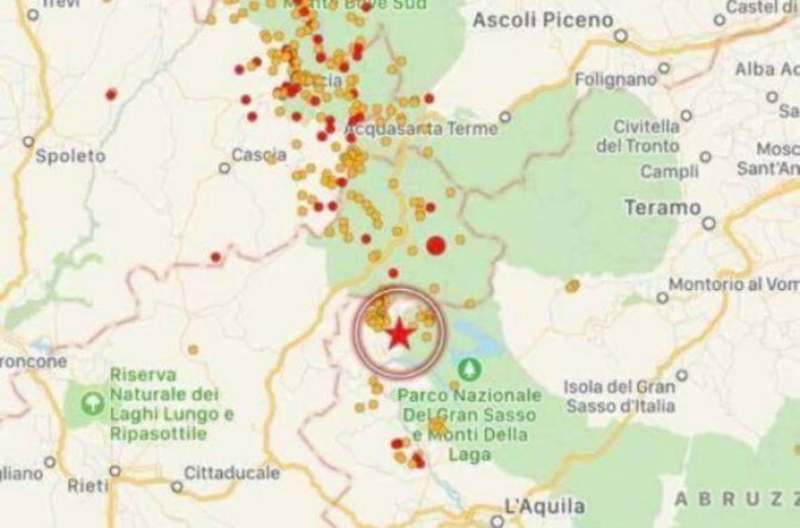 [ULTIM'ORA] Prosegue lo sciame sismico. Terza scossa in poco meno di un'ora