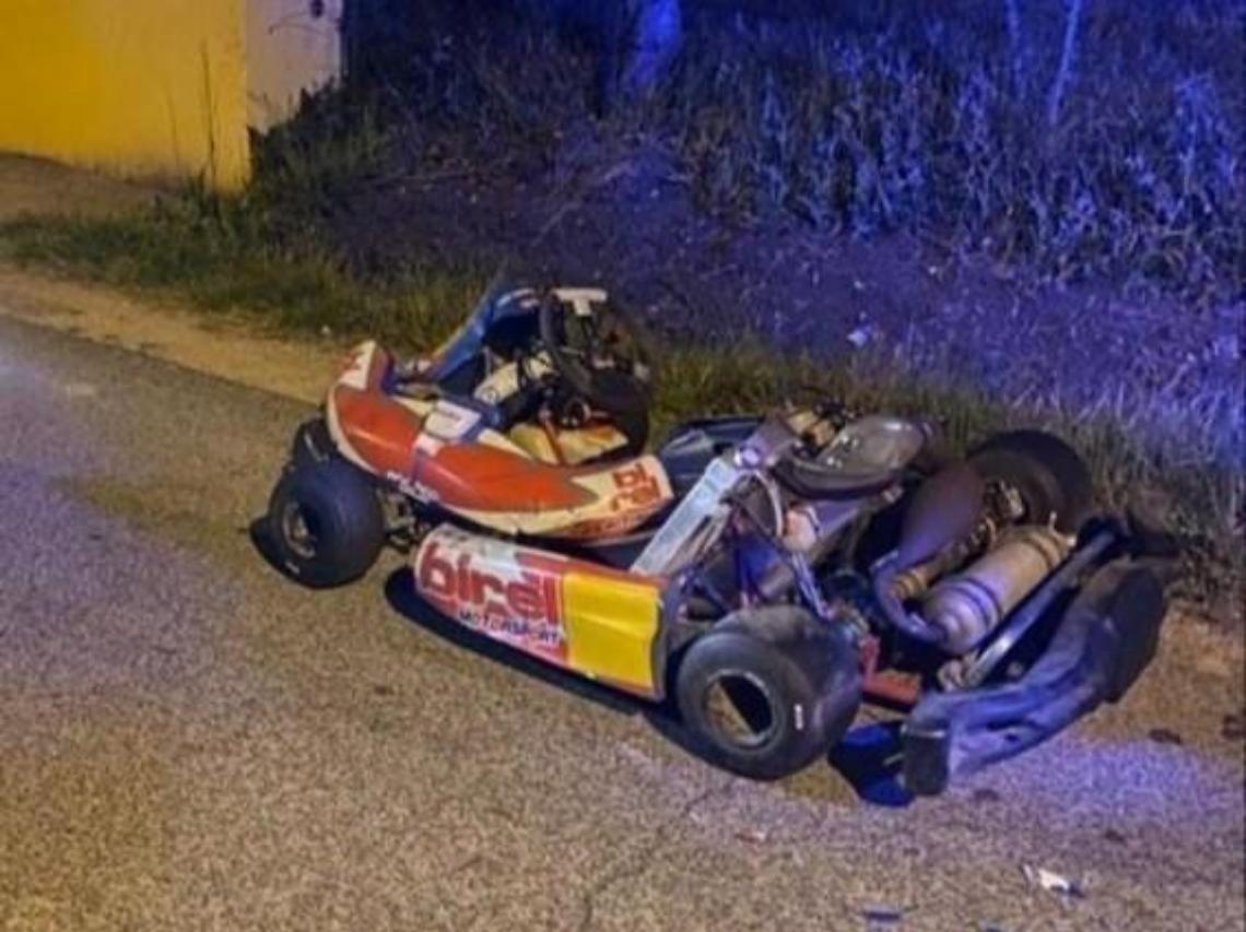 Sfreccia sulle strade con un Go-Kart: scatta l'inseguimento a folle velocità