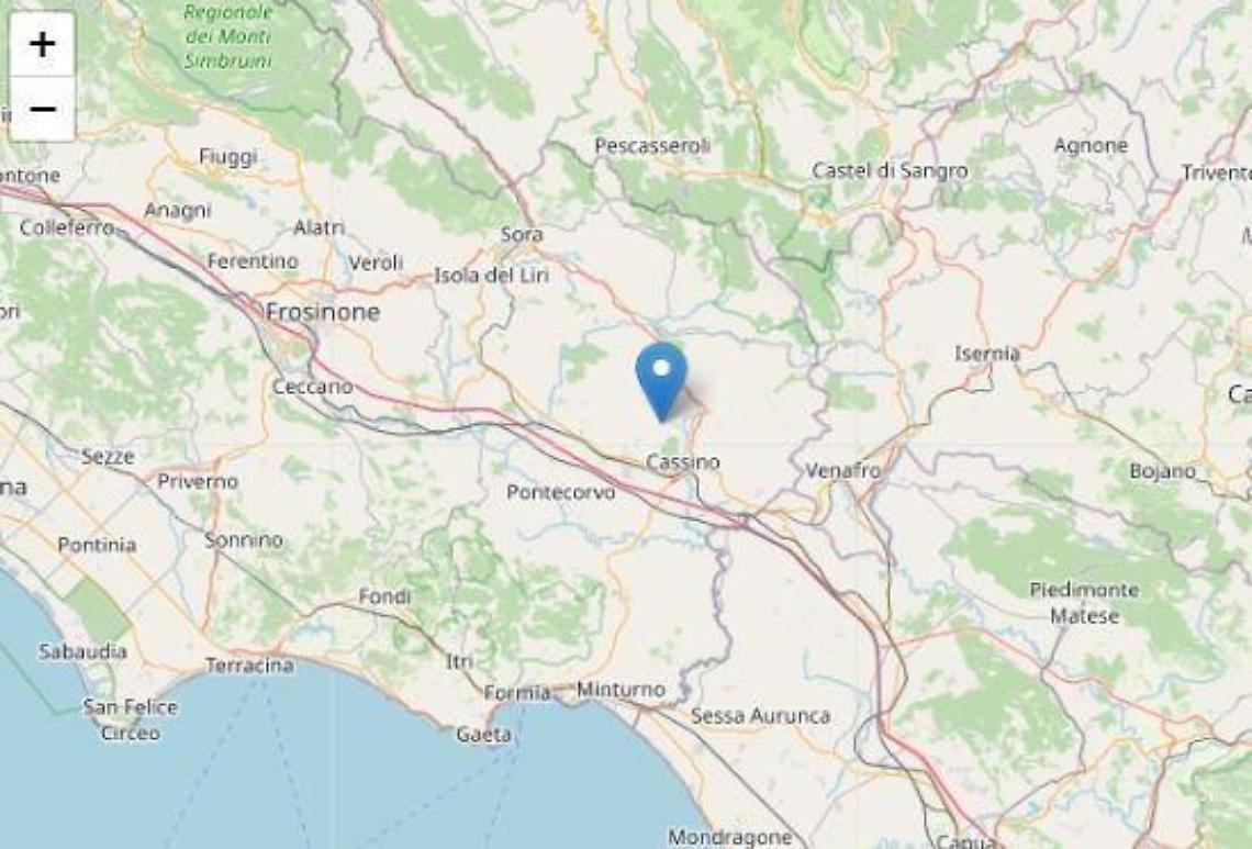 Terremoto in Ciociaria: registrata leggera scossa sismica. Individuato l'epicentro