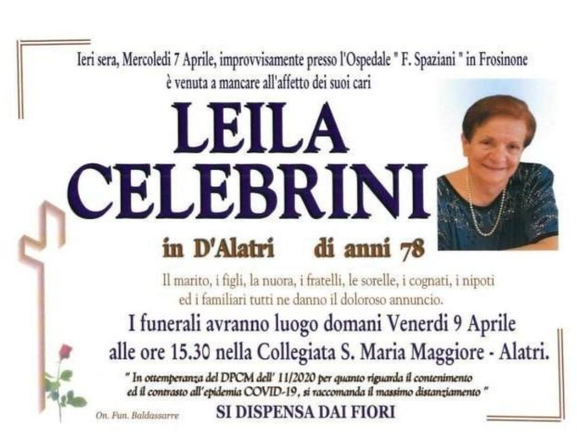 Addio a Leila Celebrini, dolore e sgomento in città: domani i funerali