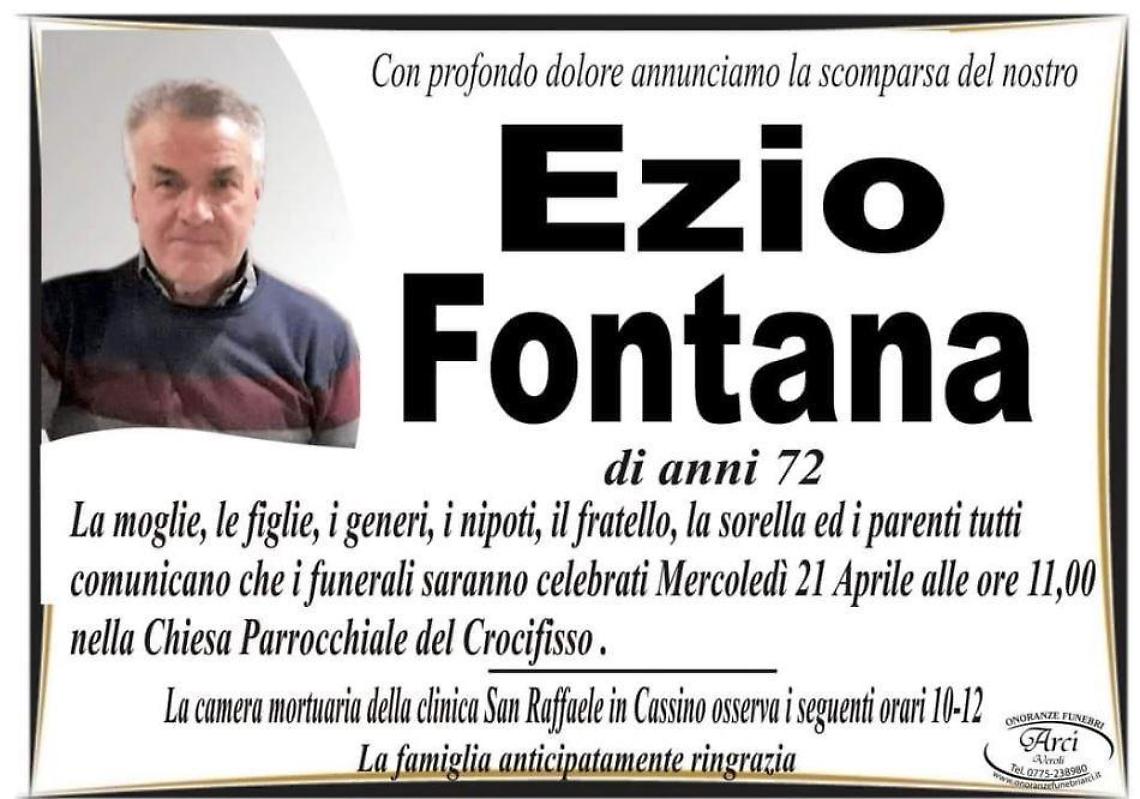 Veroli, Ezio Fontana è morto: dolore per l'ex consigliere comunale