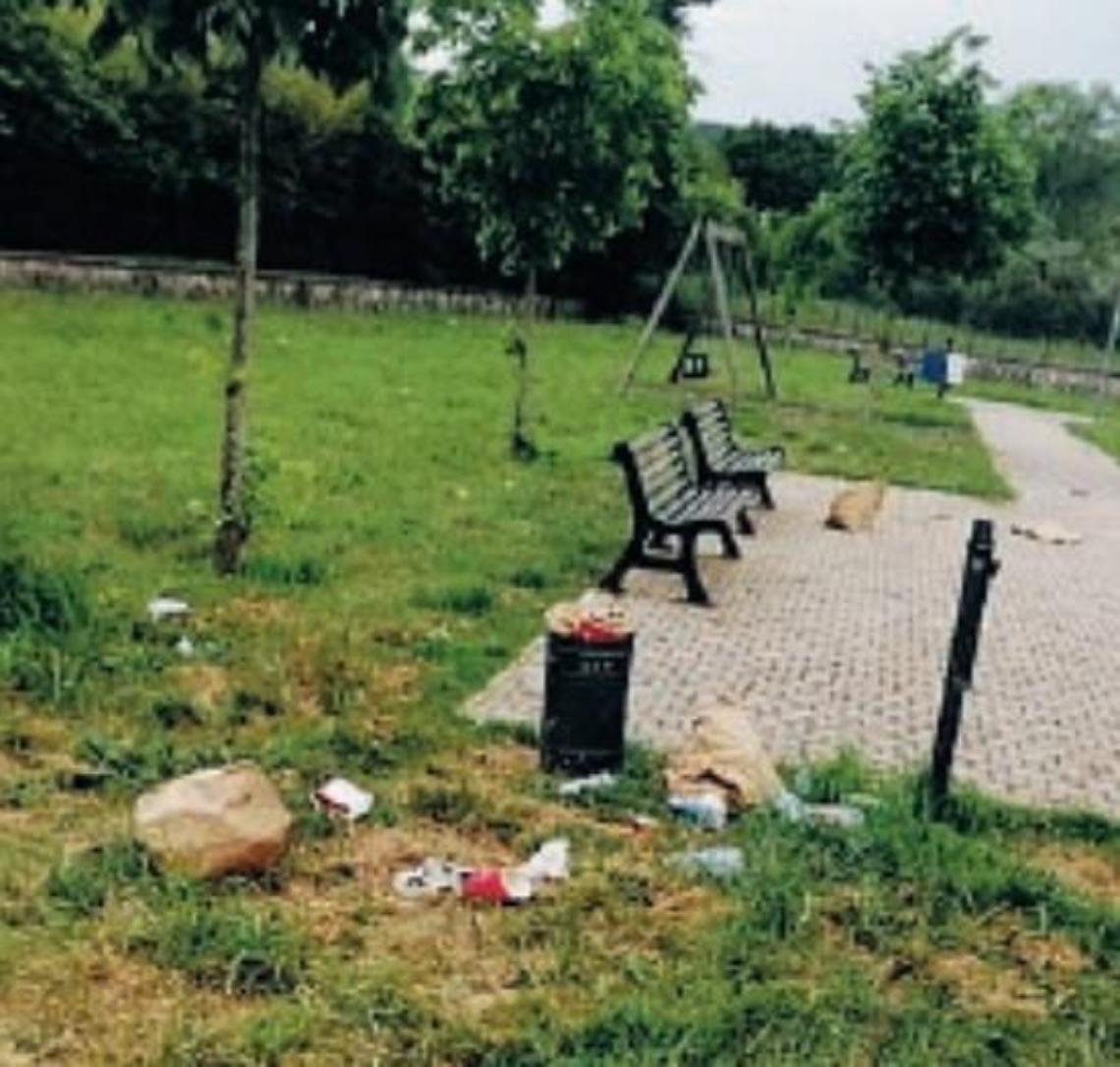Villetta comunale invasa dalla sporcizia: «Totale mancanza di senso civico»