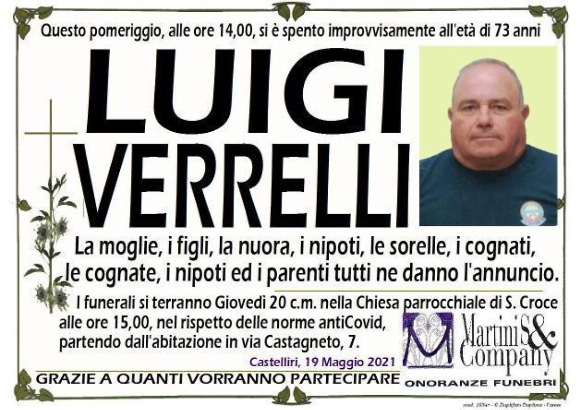 E' Luigi Verrelli l'uomo trovato morto oggi pomeriggio nei campi